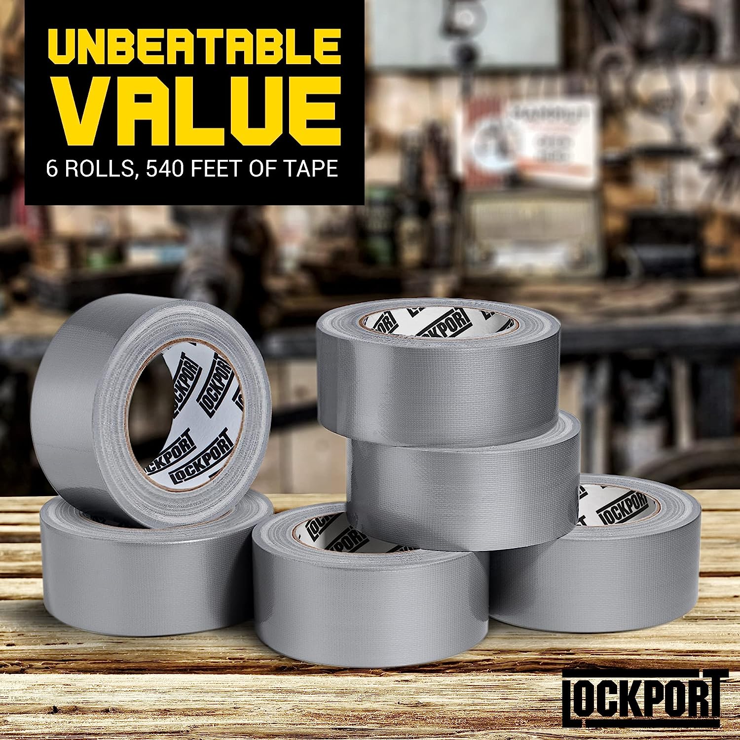 Duct Tape Heavy Duty - 5 Roll Multi Pack - Silver 90 Feet x 2 Inch - Strong, Flexible, No Residue, All-Weather and Tear by Hand - Bulk Value for Do-It-Yourself Repairs, Industrial, Professional Use - Image 7